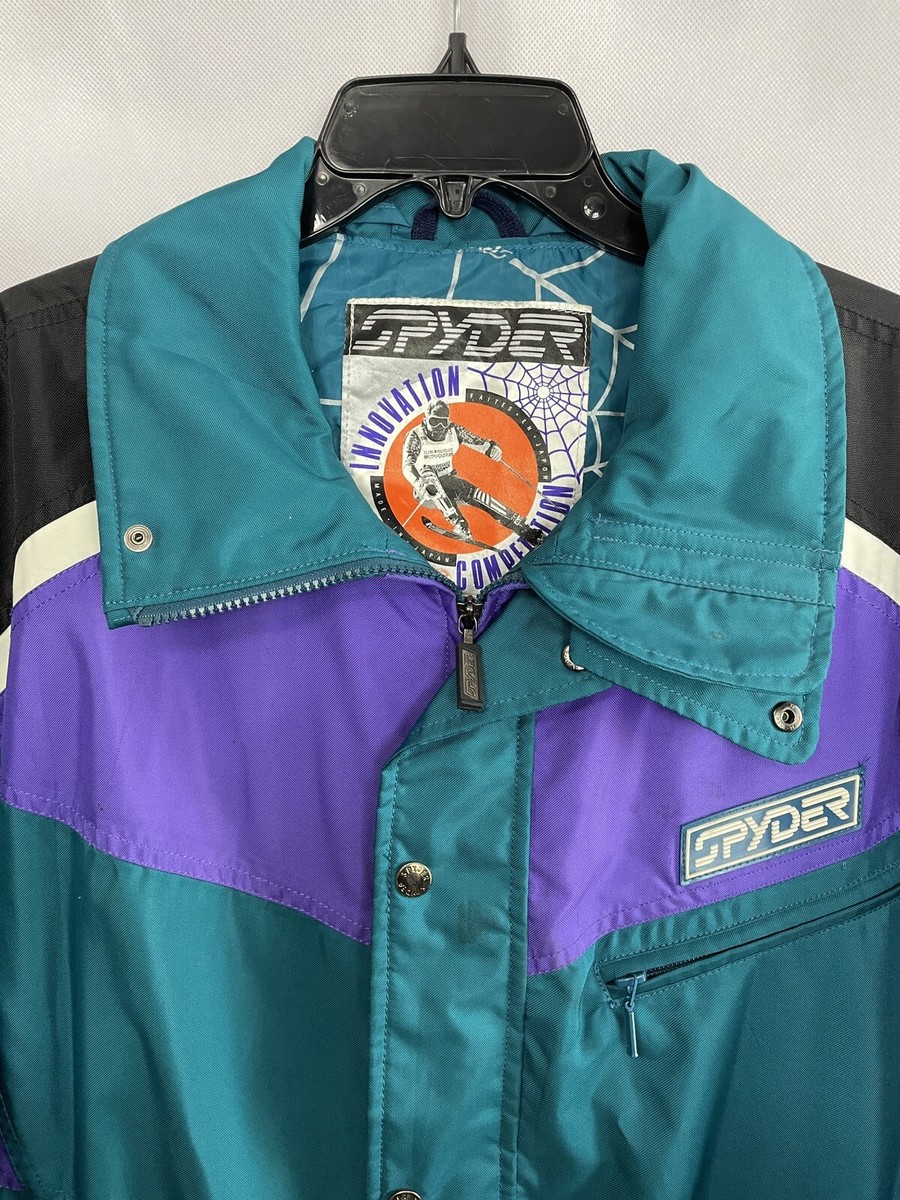 Vintage 90s Spyder Ski Parka Jacket Size XL Teal Purple | eBay