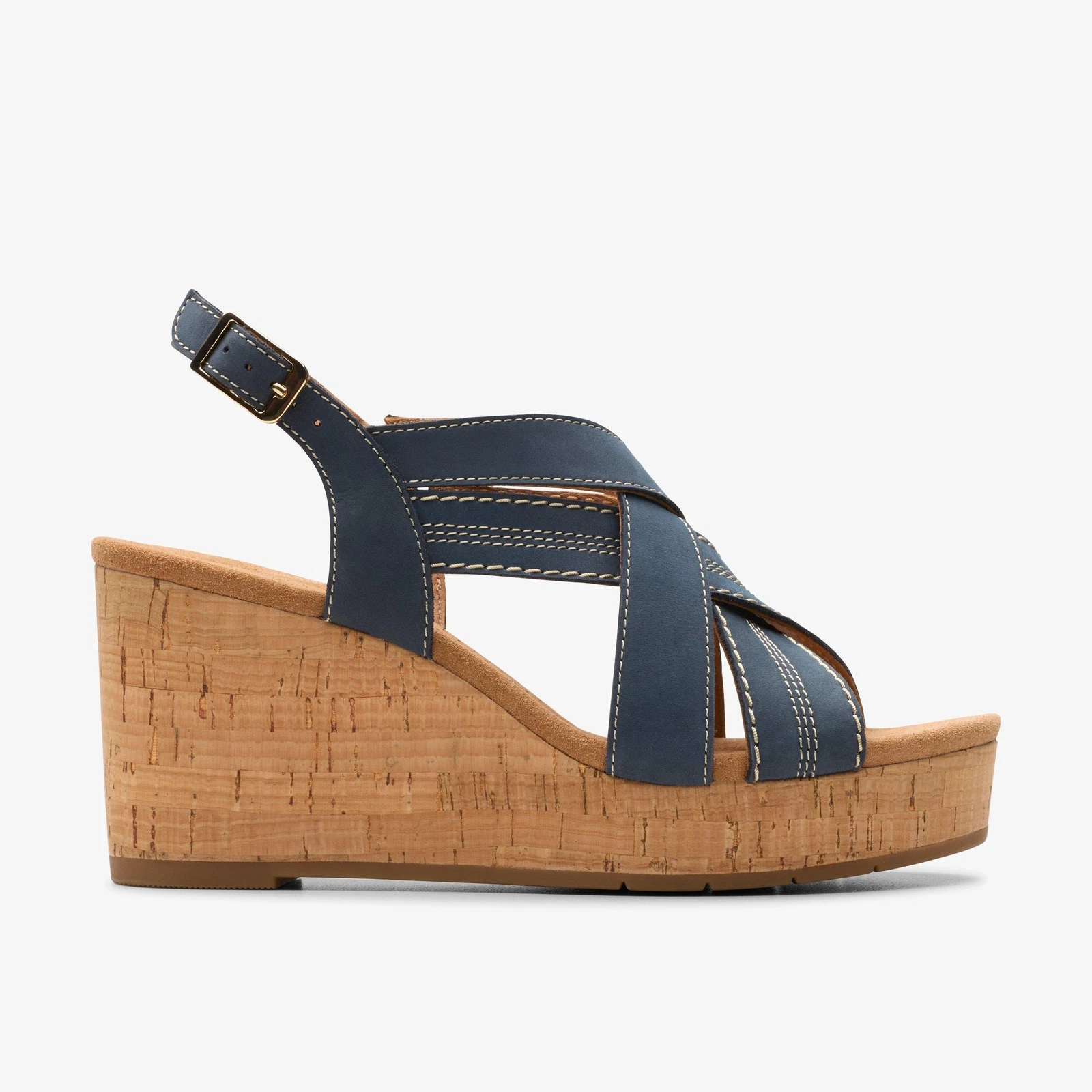 Clarks Donna Sabina Sling Navy Nubuck 26181459