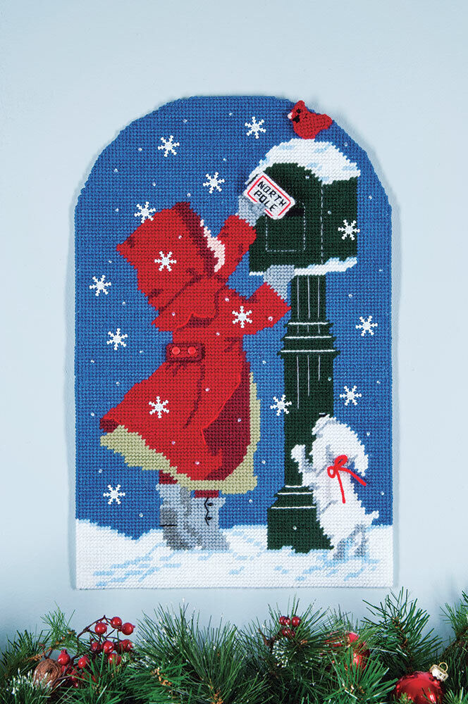Mary Maxim Letter to Santa Wall Hanging Plastic Canvas Kit