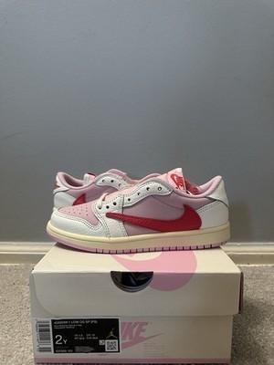 Jordan 1 Low OG SP x Travis Scott 'Tropical Pink' (PS) - Size 2Y - BRAND NEW