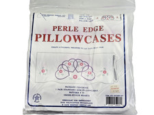 Jack Dempsey Stamped Standard Pillowcases Cross Stitched Hearts 2-Pack New