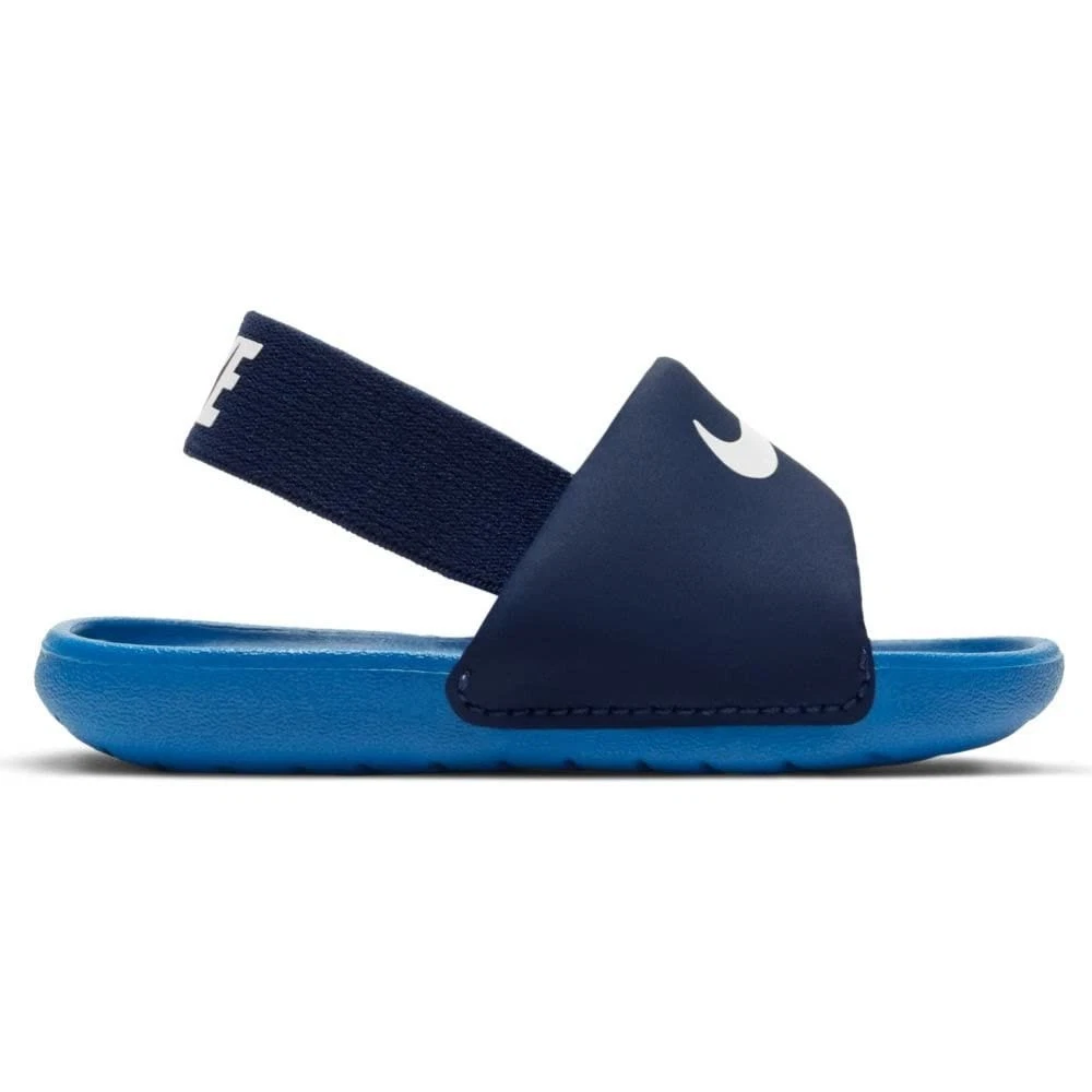 Nike Kawa Slide sandalo slip on unisex bambino con cinturino segnale blu 7C