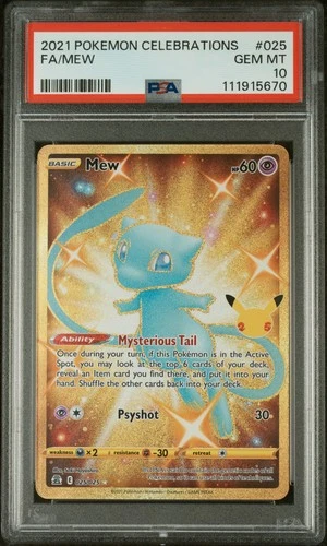 2021 POKEMON CELEBRATIONS #025 FULL ART/MEW PSA 10