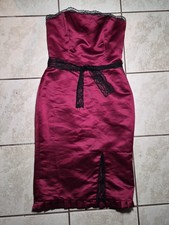 Bill Levkoff Dark Red Black Lace Bridesmaid Vamp Gothic Prom Dress Size 8 Womens