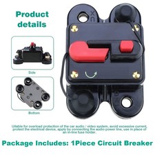 50-300A Auto Car Circuit Breaker 12-24V DC Manual Reset Fuse Protect Switch