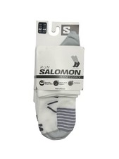 Image of Salomon Run Hornet 2 Pairs Ankle Length Socks - UK 5.5-7 EUR 39-41 White Grey