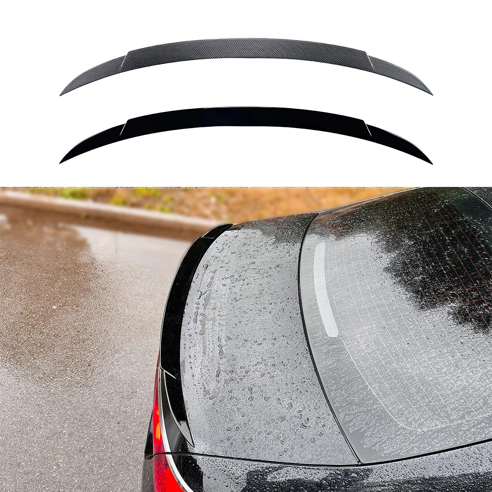 Becquet Mercedes Classe E W214 noir brillant pour corriger le design arrière trop sobre