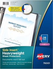 Diamond Clear Secure Side-Load Sheet Protectors Heavyweight 25 Page Protectors