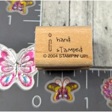 Stampin' Up! Hand Stamped 2004 Rubber Stamp Wood #J107