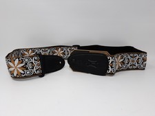 Levy's M8HT-13 Guitar Strap Woven Pattern Leather Ends Made in Canada