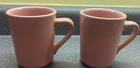 HLC Homer Laughlin USA ~ MCM Pink/Rose Denver Mugs ~ Set Of 2 ~ Vintage