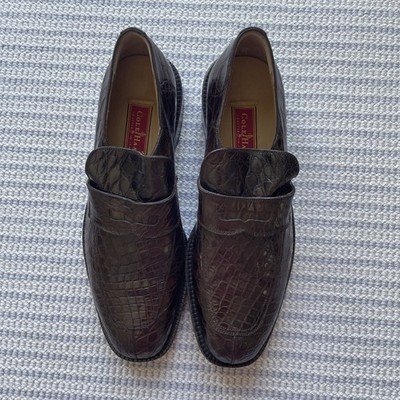 Cole Haan Men s Brown Alligator Loafer Shoes Size 10.5 D