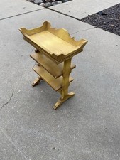 Tell City Chair Company Solid Hard Rock Maple Antique Yellow 3 Tier  Side Table