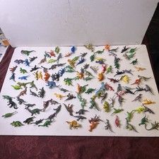 Vintage Miniature Plastic Dinosaurs And Prehistoric Animals - Mixed Lot Of 132