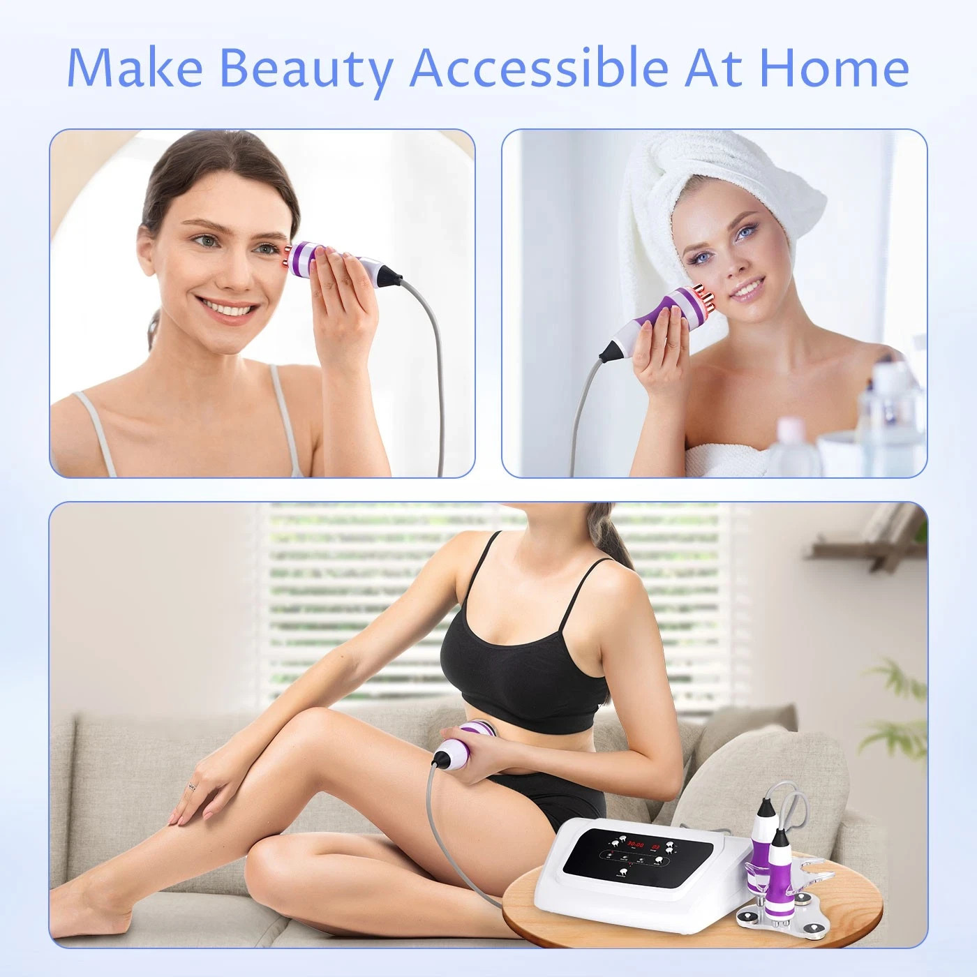 3 in 1 Beauty Machine for Body Massage Facial Skin Care Home Use Massager