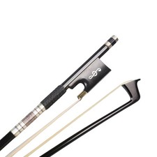 Violin Bow 4/4 Full Size Carbon Fiber Natural Bow Hair Ebony Frog Advanced Bows