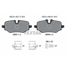 Satz Bremsbeläge Bremsklötze hinten für BMW X1 U11 X2 U10 | 24361076