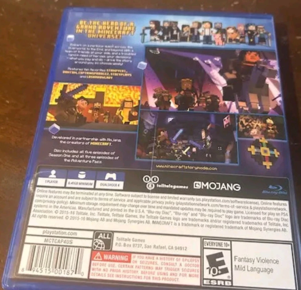 Brand New Minecraft Story Mode The Complete Adventure Playstation 4 PS4 Free Shi - Image 2 of 4