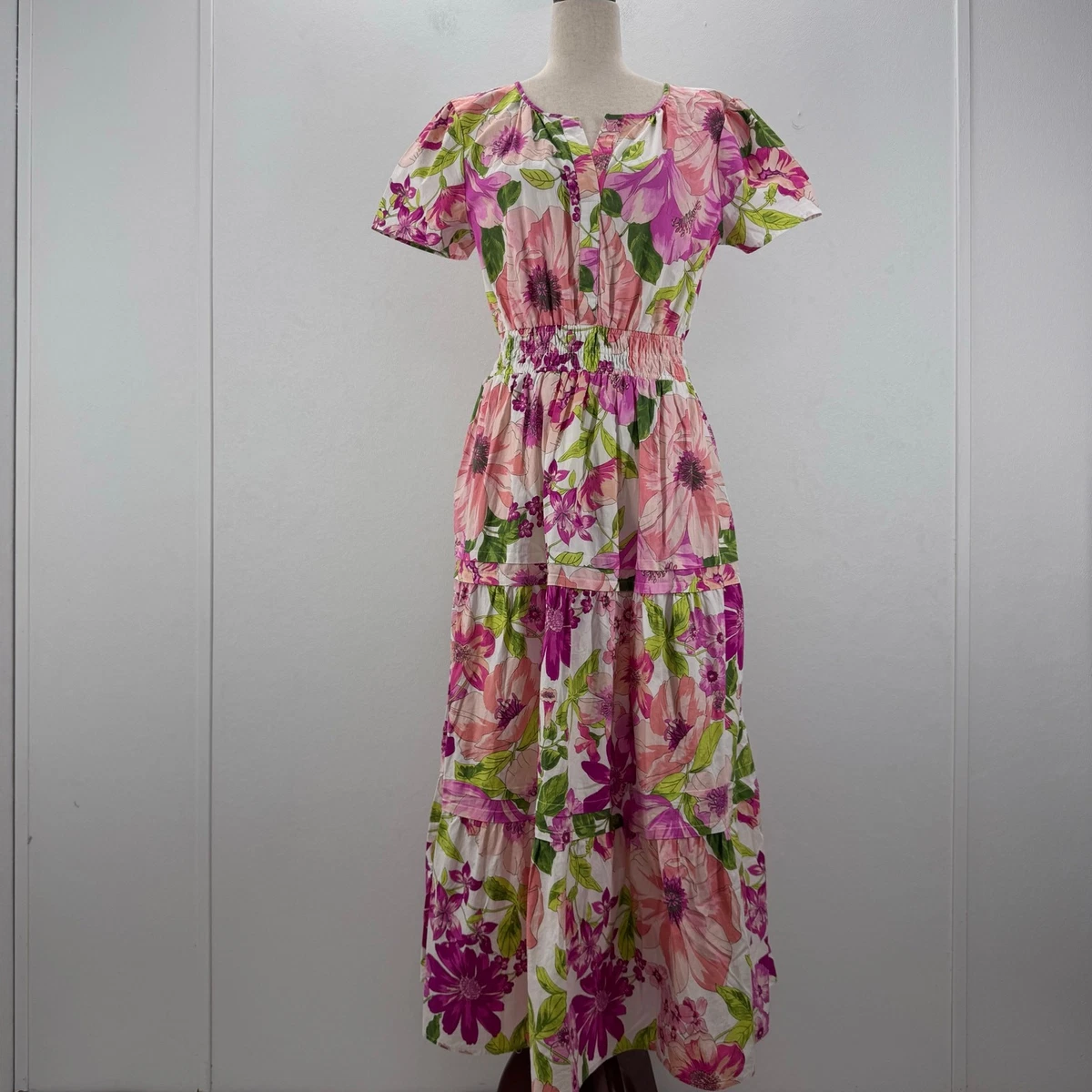 chinese dress ladies PRETTYGARDEN Women's Boho Maxi Dresses Floral Short Sleeve V Neck A Li main image 0