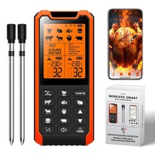 Smart Bluetooth Meat Thermometer - Long Range Wireless Food Thermometer, Digi...