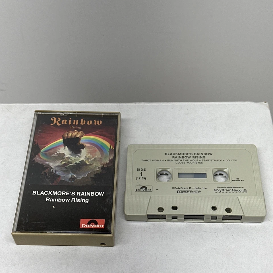 Lot 2 Blackmore's Rainbow Rainbow Rising & Ritchie Blackmore Cassette Polygram - Image 2 of 4