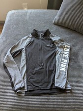 PINK Ultimate Victoria s Secret 1/2 Zip L/S Jacket Women s Black Size M