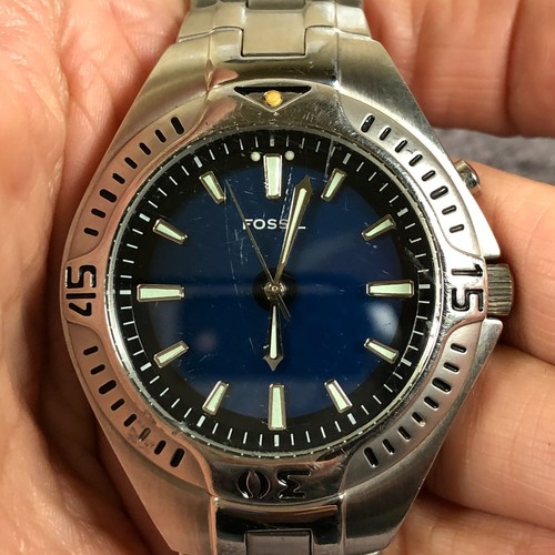Fossil Kaleido Men AM-3539 Changing Dial Stainless 40mm Quartz Watch 7 1/2" - Picture 10 of 12