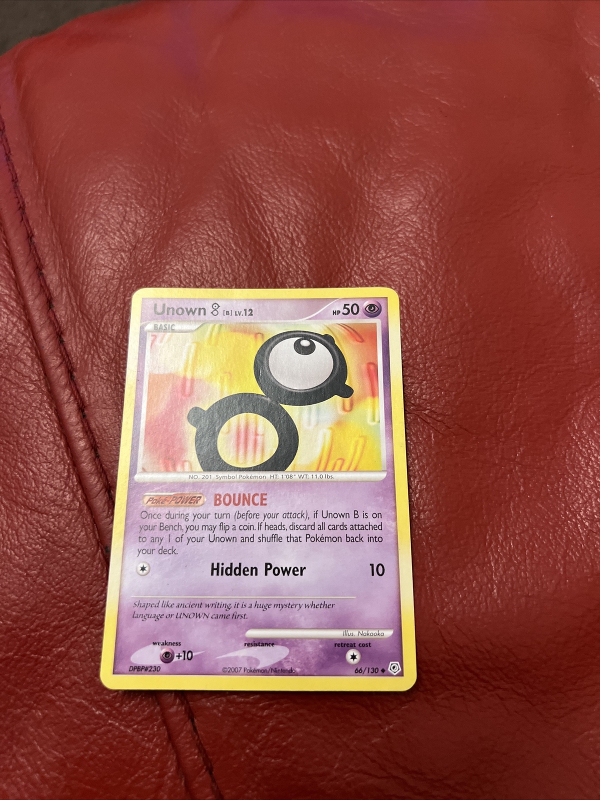 Unown B 66/130 Diamond Pearl Base Set NM Pokemon Card