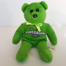 90s Wonderland Sydney Beanbag Green Bear Themepark Merchandise Collectible Plush