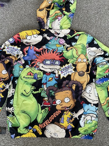Members Only Nickelodeon Rugrats ALLOVER Windbreaker Jacket Men’s Size Medium - Picture 7 of 7