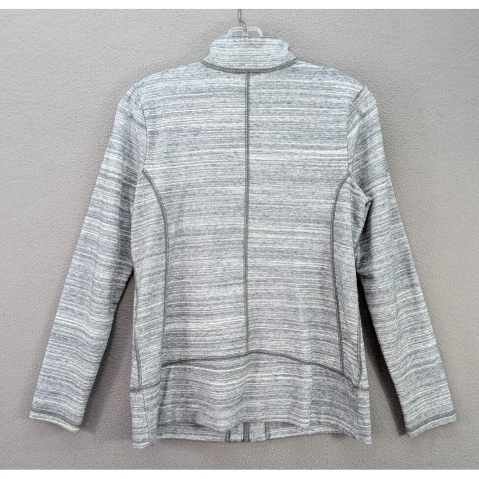 Jaqueta Feminina T by Talbots Activewear Tamanho P Cinza Zíper Completo Athleisure Elástica - Imagem 4 de 4