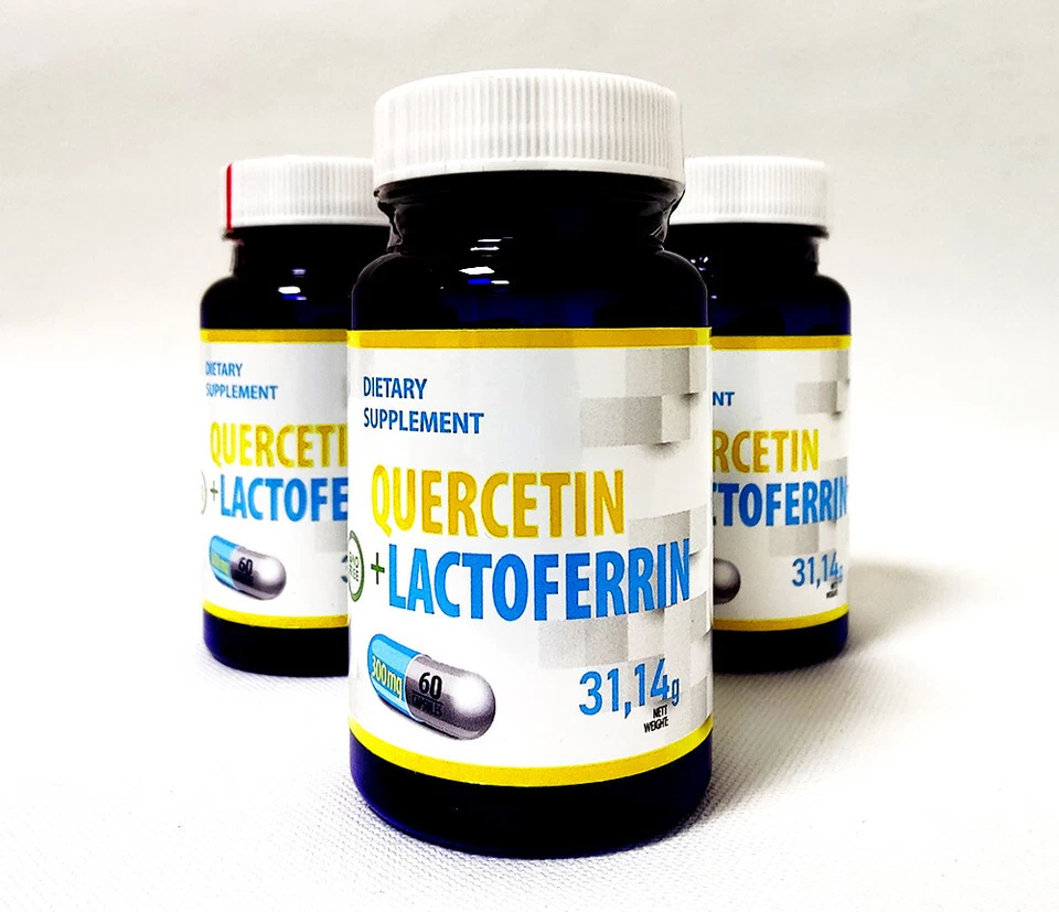 Quercetin+Lactoferrin 60 Capsules Immune System Balance Health Antioksidant - Imagem 3 de 4