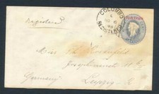 Ceylan Intéressante Ancienne Entier Postal Après Leipzig