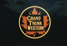 Grand Trunk Western Logo on a Baggage Car Kodachrome Original Kodak Slide