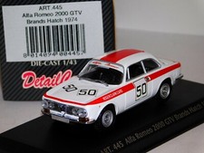 ALFA ROMEO 2000 GTV #50 ROGER CLARK BRANDS HATCH 1974  DETAIL CARS ART 445 1/43