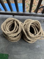 Manila / Jute Rope Cord Line Natural Fiber Rope 1 Diameter 200ft Long 1 in.
