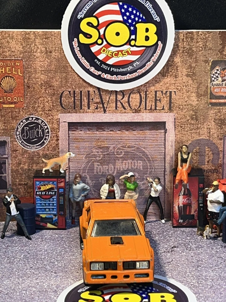 Hot Wheels Blackwalls 1978 Oldsmobile Flat Out 442 1:64 EX Cond Orange HK - Image 2 of 4