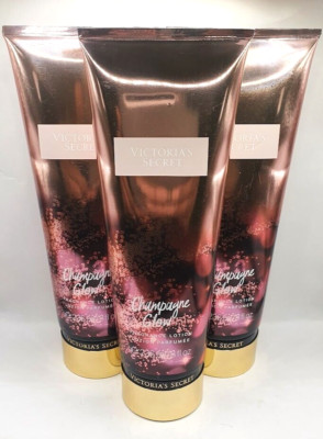 VICTORIA'S SECRET CHAMPAGNE GLOW BODY LOTION 8.0 FL OZ LMT EDITION (SET OF 3)