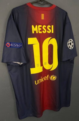 UEFA MEN'S FC BARCELONA 2012/2013 LEO MESSI FOOTBALL SOCCER SHIRT