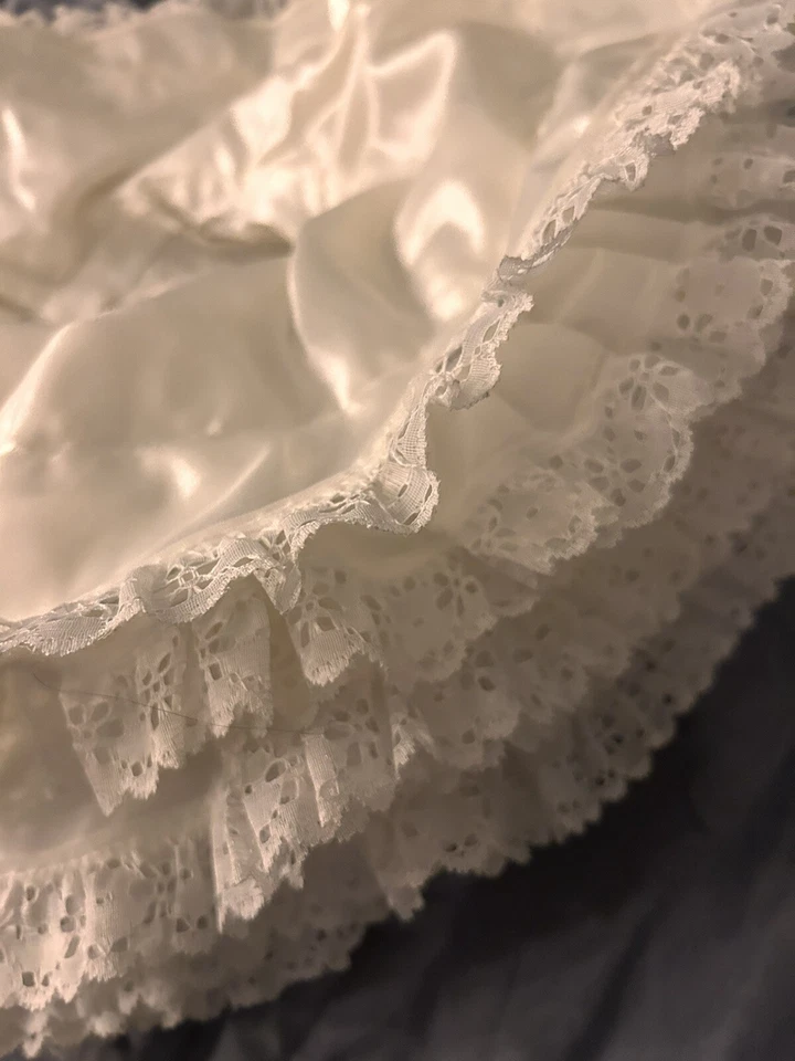 vintage size 2T pageant dress  white Full Circle Silky Many Layers - Image 3 of 4