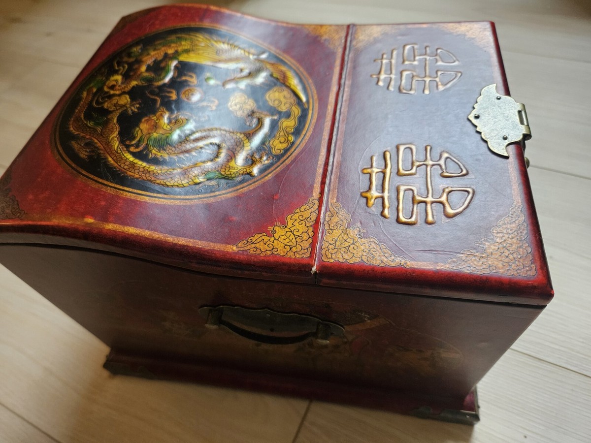 置物 Asian. And. Jewelly Pier 1 Imports☆Asian/Chinese Jewelry Box, Mirror☆ NEW Condition