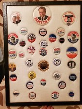 Vintage President Nixon RARE Political Buttons encased lot collection Agnew