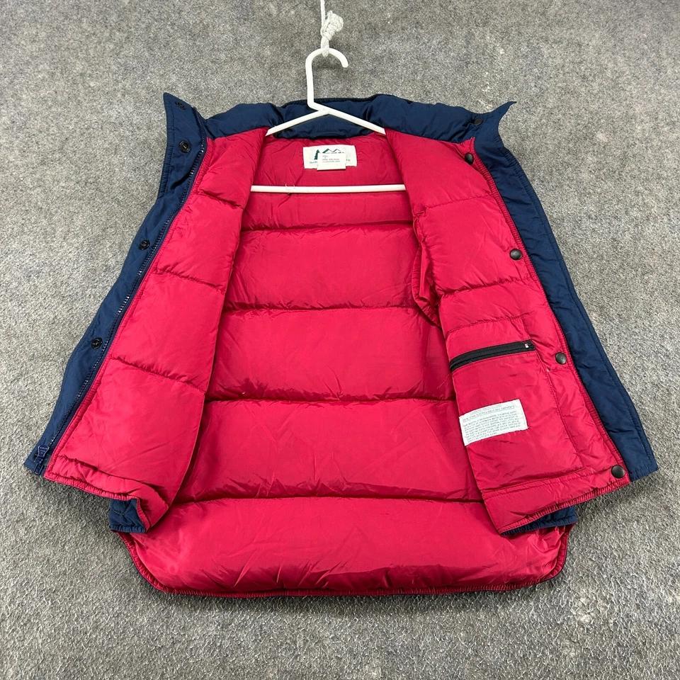 Chaleco REI de colección para mujer 8 bolsillos acolchados azules con cremallera a presión de nailon años 90 Foto 2 de 4