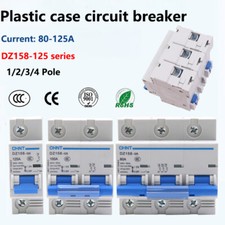 80-125A MCB Miniature Circuit Breakers Disconnectors Type C/D 1/2/3/4 Pole DZ158