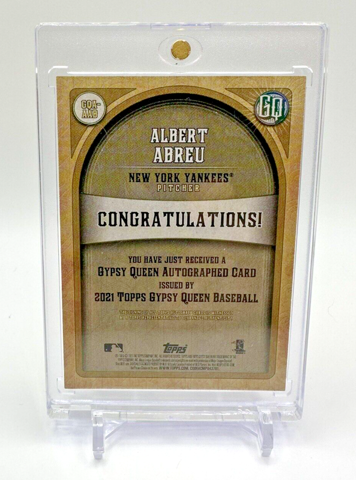 2021 Topps Gypsy Queen Gypsy Queen Auto #GQA-AAB Albert Abreu Rookie ...