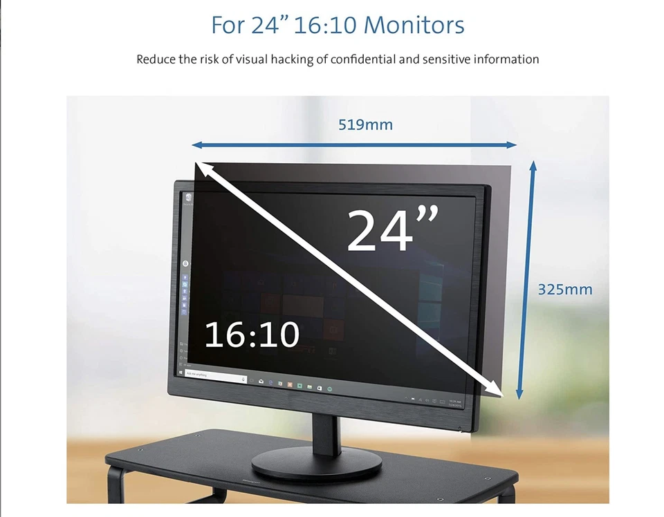 KENSINGTON PRIVACY SCREEN FILTER FOR 24" WIDE 16:10 MONITOR - 628339 - Image 2 of 4