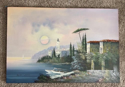 Jane Swan Large Original Seascape Oil Painting on Canvas - Coastal Ocean Art