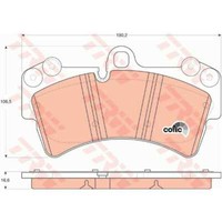 TRW BremsbeläGe GDB1548 BremsklöTze FüR Porsche Cayenne 955