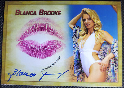 Blanca Brooke Playboy Int'l Playmate 2017 Collectors Expo Autographed Kiss Card