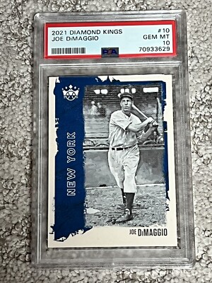 PSA 10 GEM MINT BASEBALL CARD 2021 DIAMOND KINGS HOF JOE DIMAGGIO